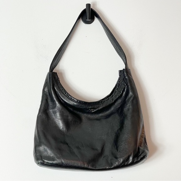 Vintage Carolee Genuine Black Leather Bag - Picture 1 of 16